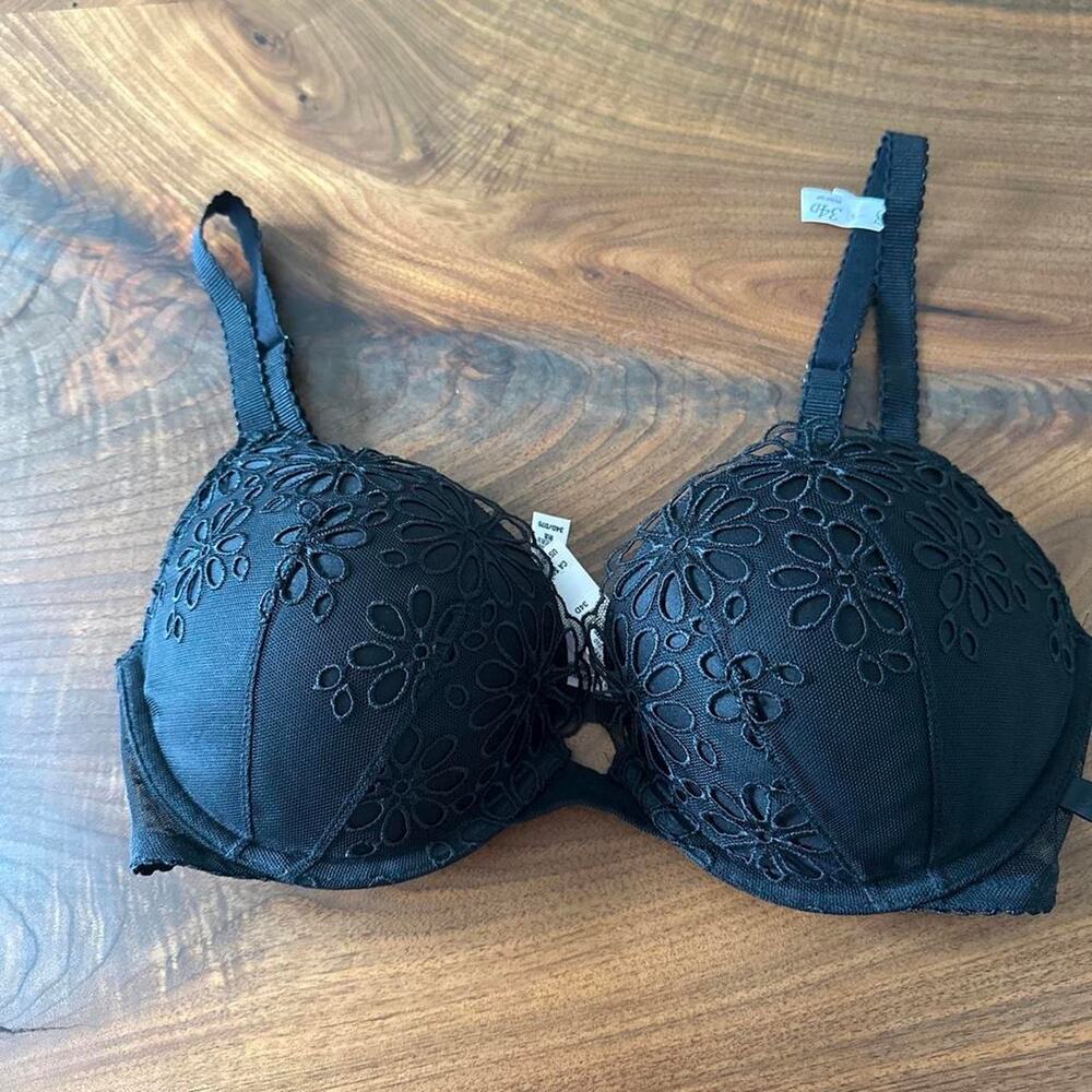 Victoria secret black floral lace